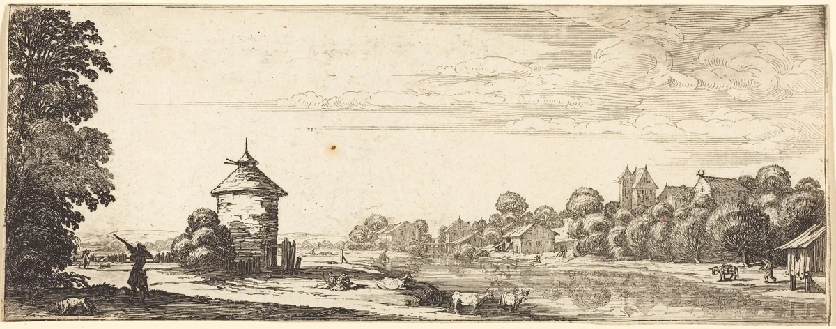 The Dovecot by Jacques Callot, print, 1633-1635
