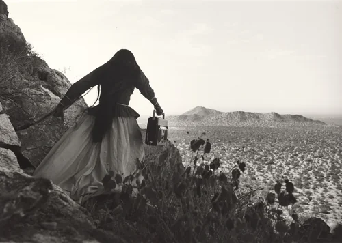 Mujer ángel, Desierto de Sonora, México (Angel Woman, Sonoran Desert, Mexico) by Graciela Iturbide, photograph, 1979