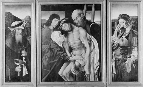 The Descent from the Cross by Master of the Holy Blood, painting, 1515-1525