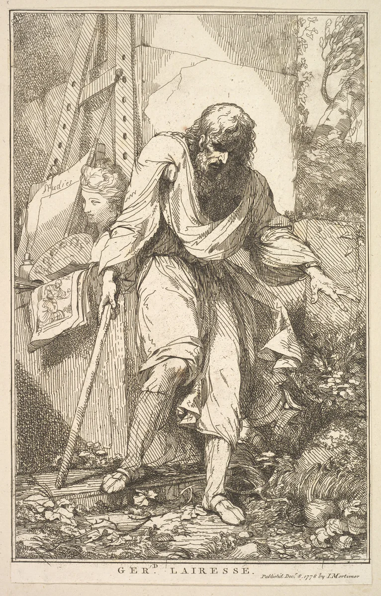 Gerard Lairesse, from "Fifteen Etchings Dedicated to Sir Joshua Reynolds" by John Hamilton Mortimer, print, 1778