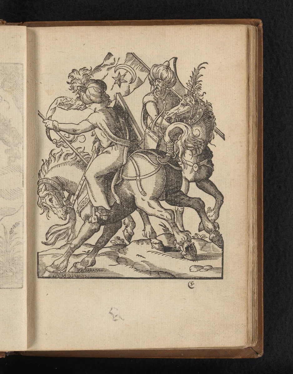 Twee Turkse ruiters by Unknown, print, 1578