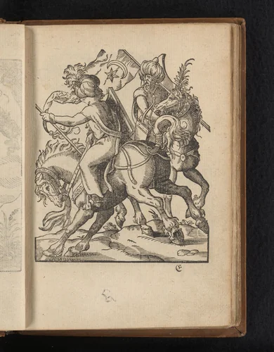 Twee Turkse ruiters by Unknown, print, 1578
