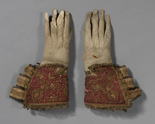 Pair of Men's Gloves by England, textile, 1600-1650