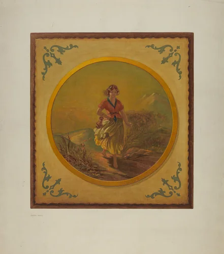 Painted Panel from Pullman Car Interior by Wayne White, index of american design, 1939