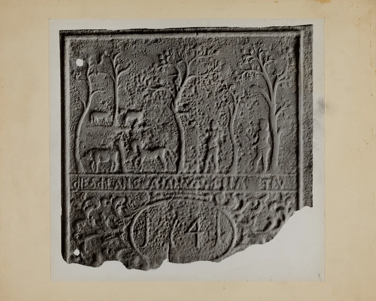 Pa. German Stove Plate by Charles Von Urban, index of american design, 1937