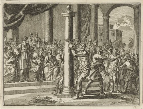 Geseling van de apostelen by Jan Luyken, print, 1712