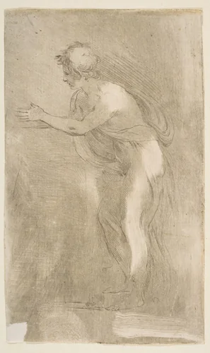 Academy Study of a Young Man by Stefano della Bella, print, 1644-1654