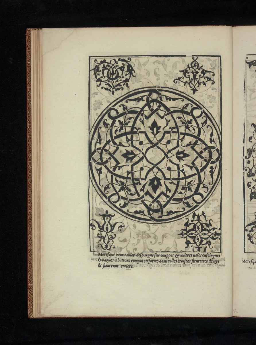 Livre de Moresques, page 7 (verso) by Francesco di Pellegrino, book, 1546