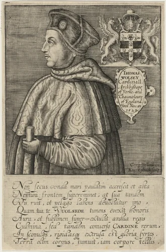 Thomas Wolsey, Cardinal by Renold Elstrack, print, 1571-1625