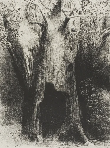 I Plunged into Solitude. I Dwelt in the Tree behind Me, plate 9 of 24 by Odilon Redon, print, 1896