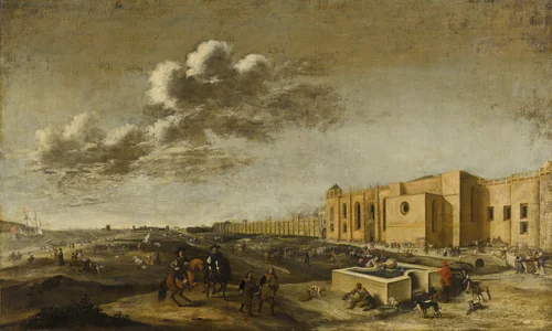 View of Belem Monastery near Lisbon by Dirck Stoop, painting, 1660