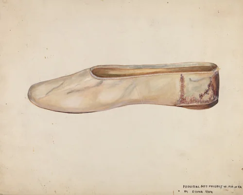 Woman's Slippers by Edna Crenshaw Rex, index of american design, 1937