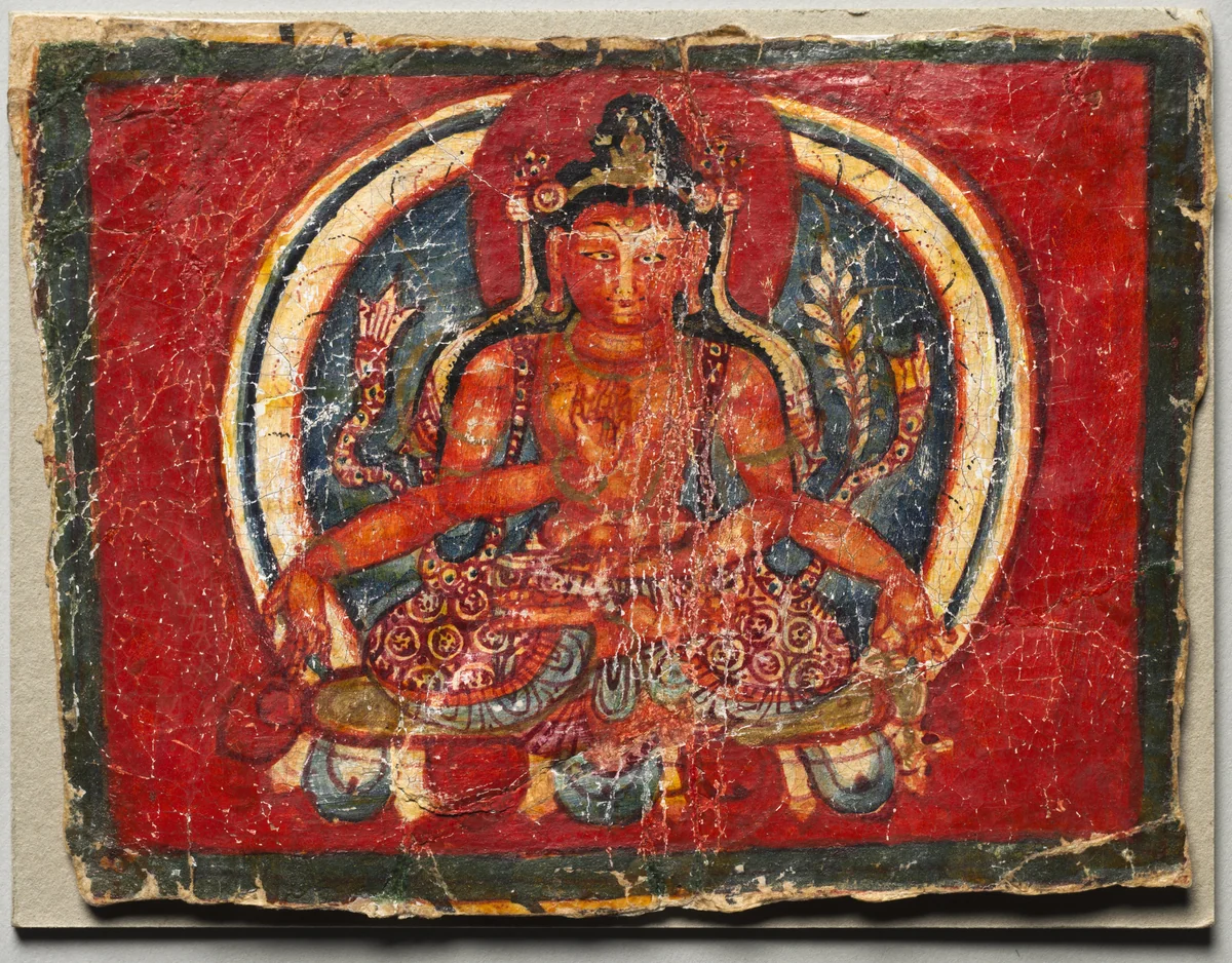 Four-armed Maitreya by Unknown, painting, 1140-1205