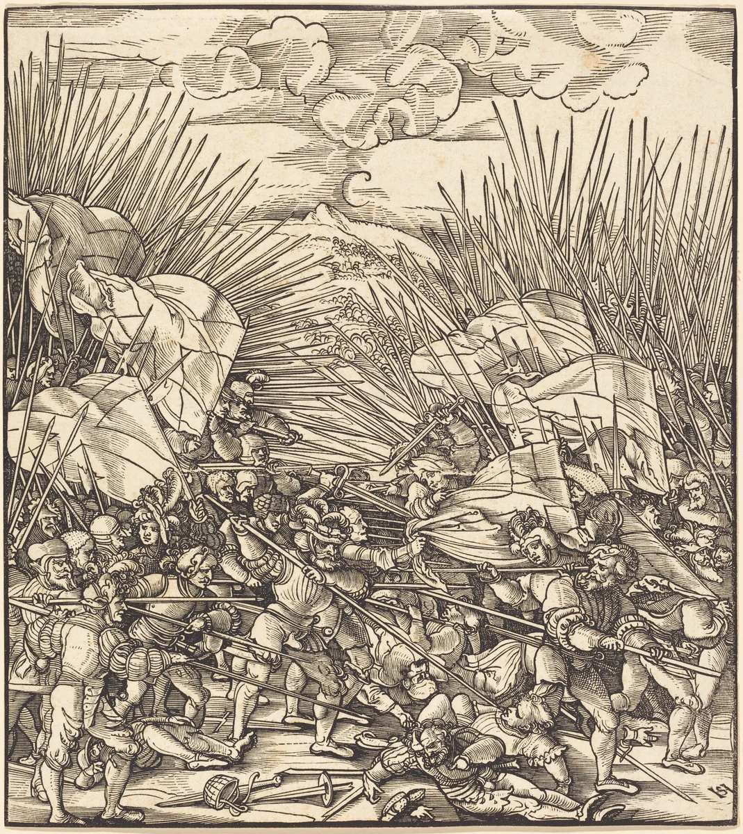 Battle of Cividale by Hans Leonard Schäufelein, print, 1480-1540