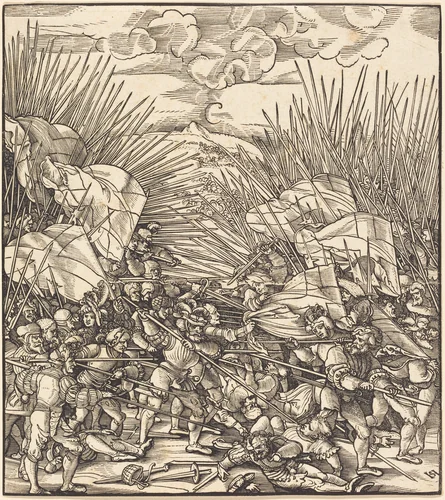 Battle of Cividale by Hans Leonard Schäufelein, print, 1480-1540