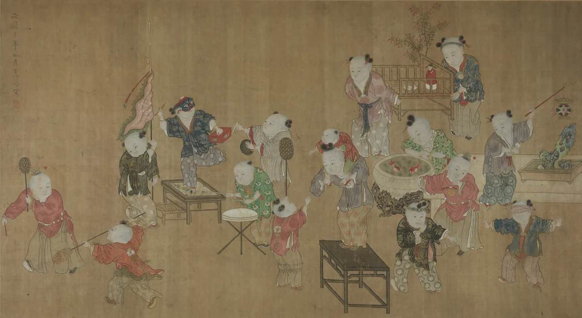 Children at Play by Xia Kui (夏葵), painting, 1508