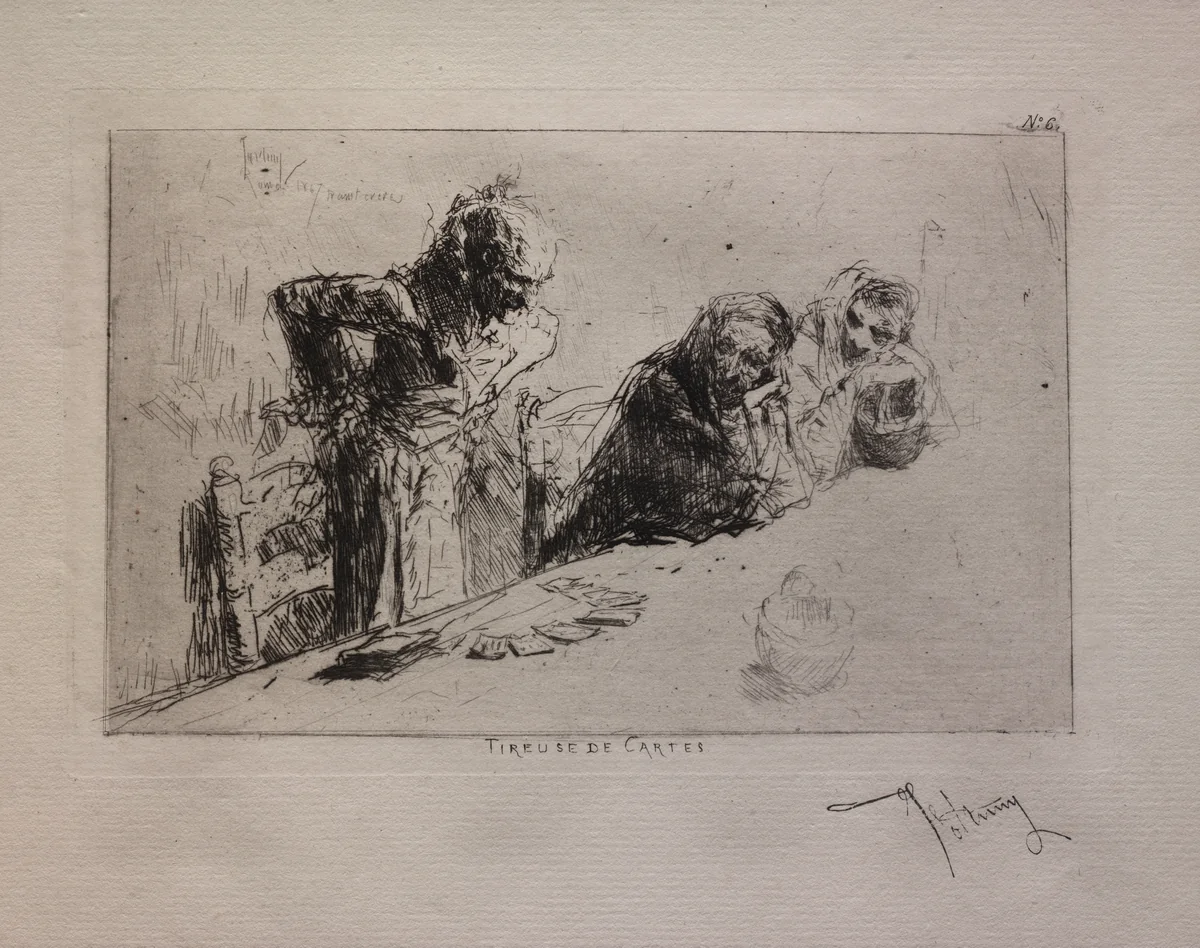 Fortune Teller by Mariano Fortuny, print, 1867