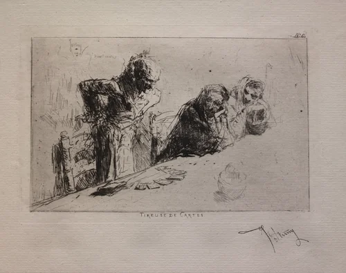 Fortune Teller by Mariano Fortuny, print, 1867