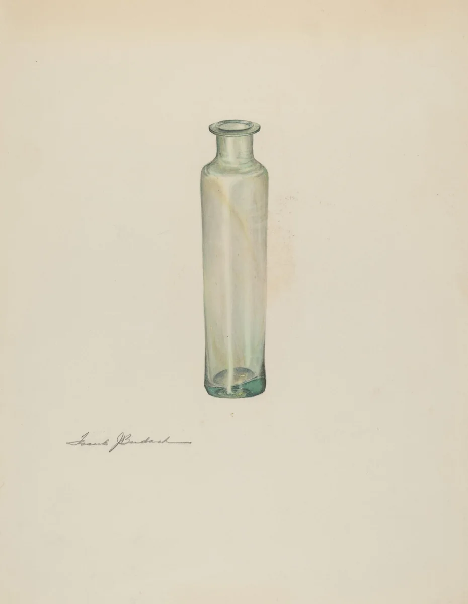 Medicine Bottle by Frank Budash, index of american design, 1938