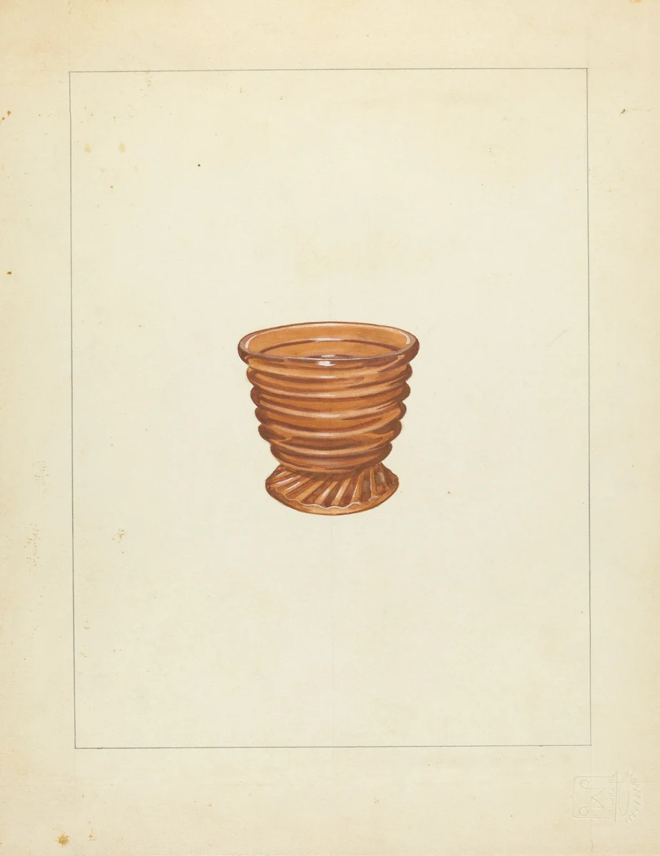 Blown Glass - Salt Cellar by John Fisk, index of american design, 1937