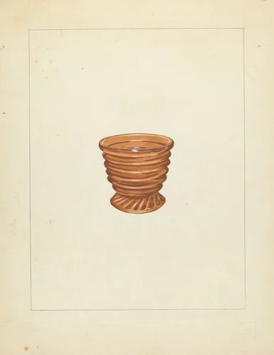 Blown Glass - Salt Cellar by John Fisk, index of american design, 1937