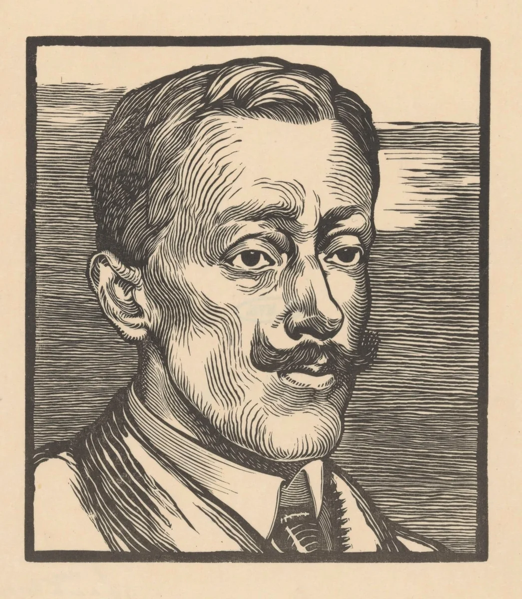 Portret van François Gérard Waller by Johannes Josephus Aarts, print, 1881-1934