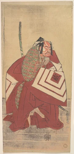 The Actor Ichikawa Danzō III as a Court Noble by Katsukawa Shunshô (勝川春章), print, 1768