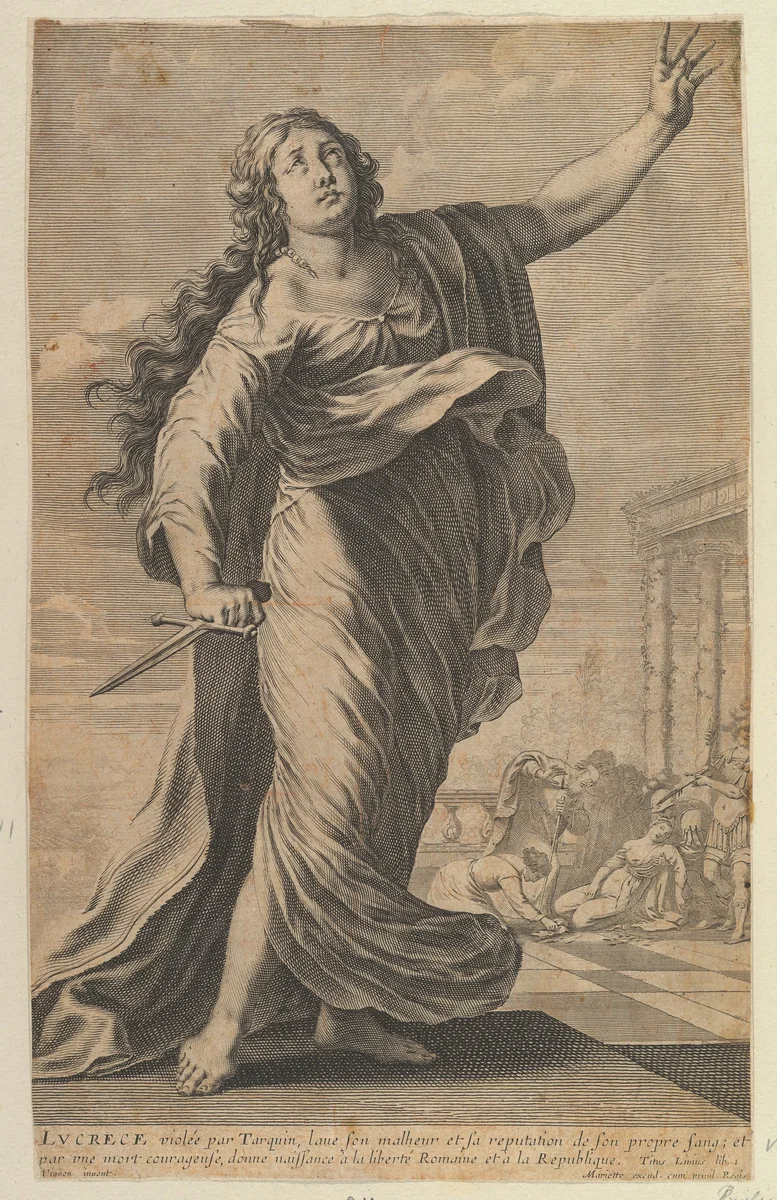 Lucrèce by Gilles Rousselet, print, 1647
