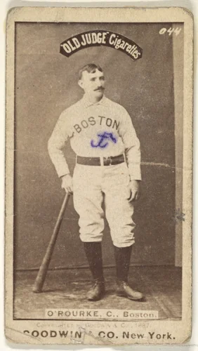 O'Rourke, Catcher, Boston, from the Old Judge series (N172) for Old Judge Cigarettes by Goodwin & Company, photograph, 1887
