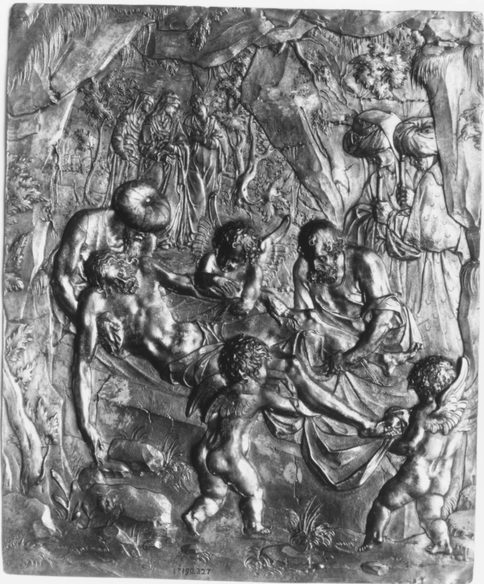 Entombment by Monogrammist CB, metalwork, 1585-1615