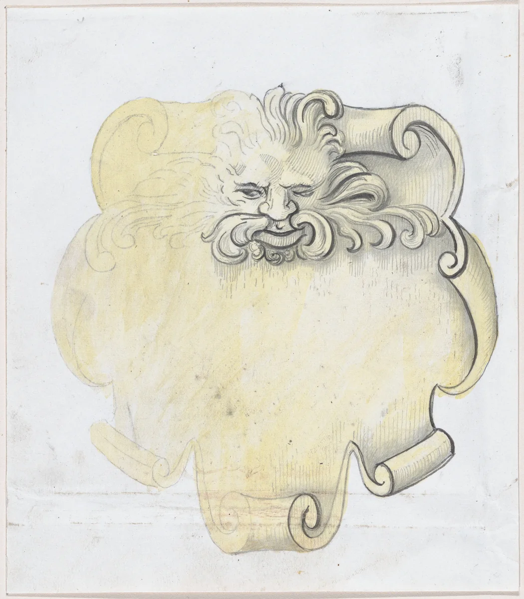 Study for a bronze name plate for Edward D. Adams by Alphonse Legros, drawing, 1887-1897