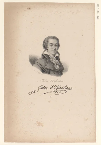 Portret van Fabre d'Églantine by anonymous, print, 1818-1842