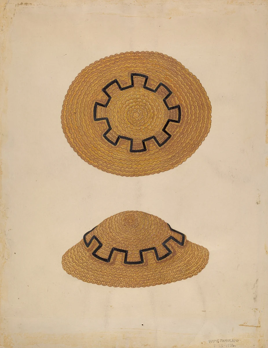 Child's Hat by Marie Famularo, index of american design, 1936