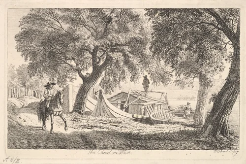 On the Canal in Vienna by Johann Christoph Erhard, print, 1819