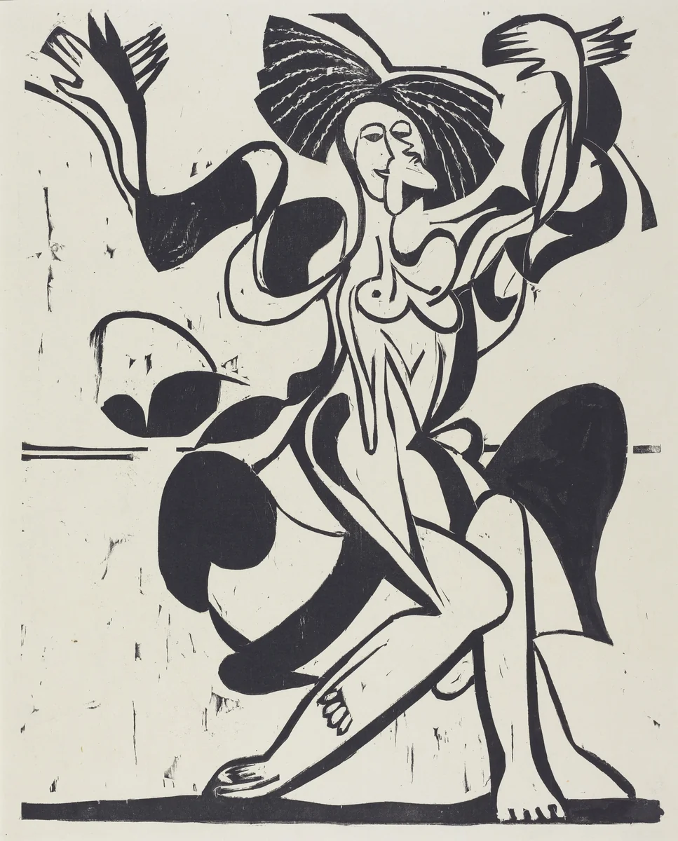Mary Wigman's Dance by Ernst Ludwig Kirchner, print, 1933