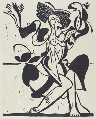 Mary Wigman's Dance by Ernst Ludwig Kirchner, print, 1933