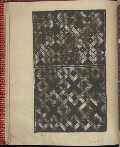 Ce est ung tractat de la noble art de leguille ascavoir ouvraiges de spaigne... page 15 (verso) by Willem Vosterman, book, 1527-1540