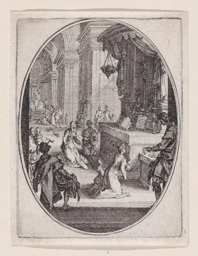 Le Culte de Dieu (The Worship of God), from "Les Sacrifices" (The Sacrifices) by Jacques Callot, print, 1620-1630