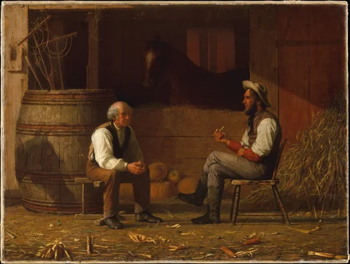 Talking It Over by Enoch Wood Perry, artwork, 1872