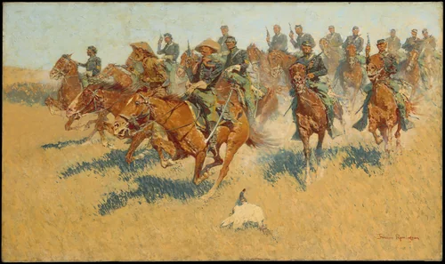 On the Southern Plains by Frederic Remington, artwork, 1907