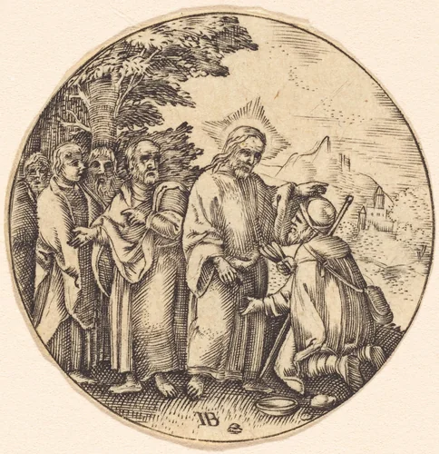 Christ Consoling the Centurion by Master IB, print, 1500-1599