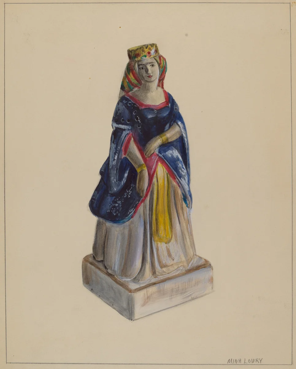 Statuette (Queen Victoria) by Mina Lowry, index of american design, 1936