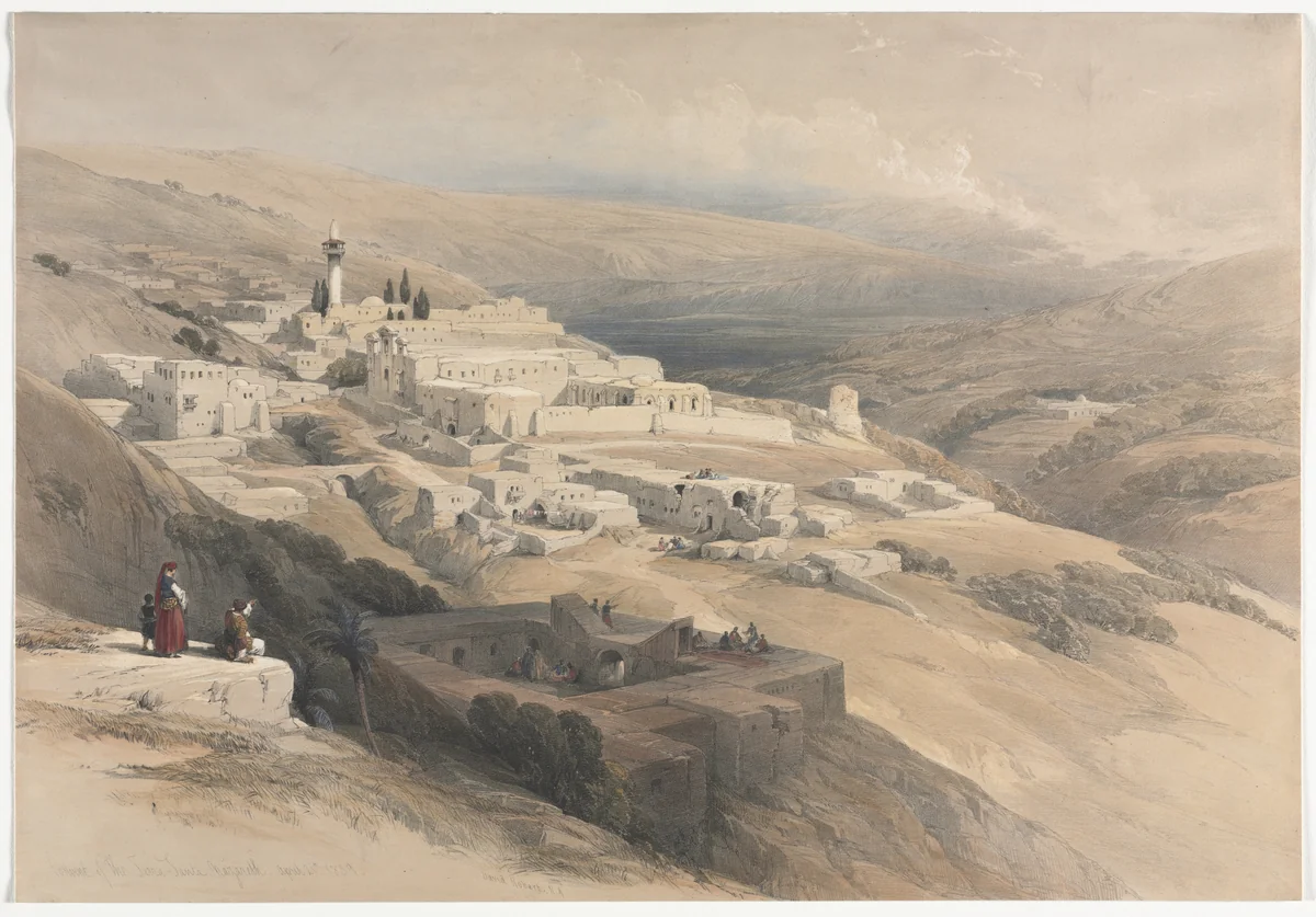 Convent of the Terra-Santa, Nazareth by David Roberts, print, 1839
