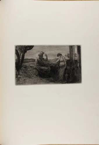 Christ and the Samaritan Woman, from A Life by Max Klinger, print, 1884