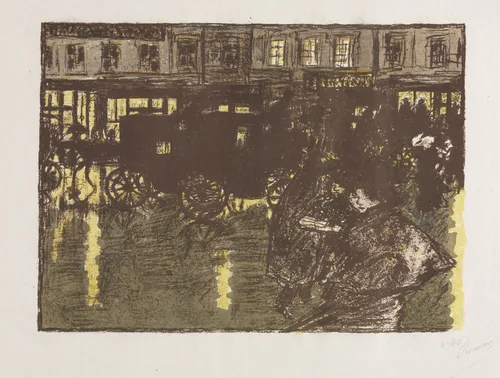 Street at Evening in the Rain by Pierre Bonnard, print, 1899