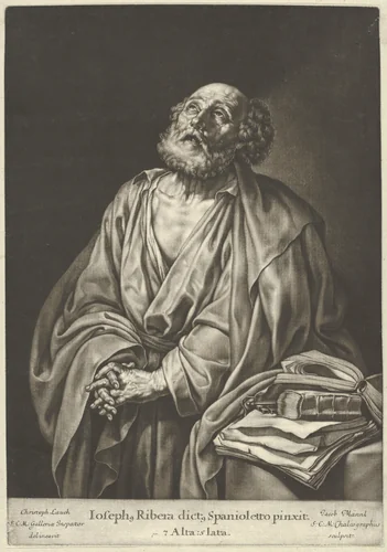 The Penitence of Saint Peter by Jeremias Gottlob Rugendas, print, 1735-1745