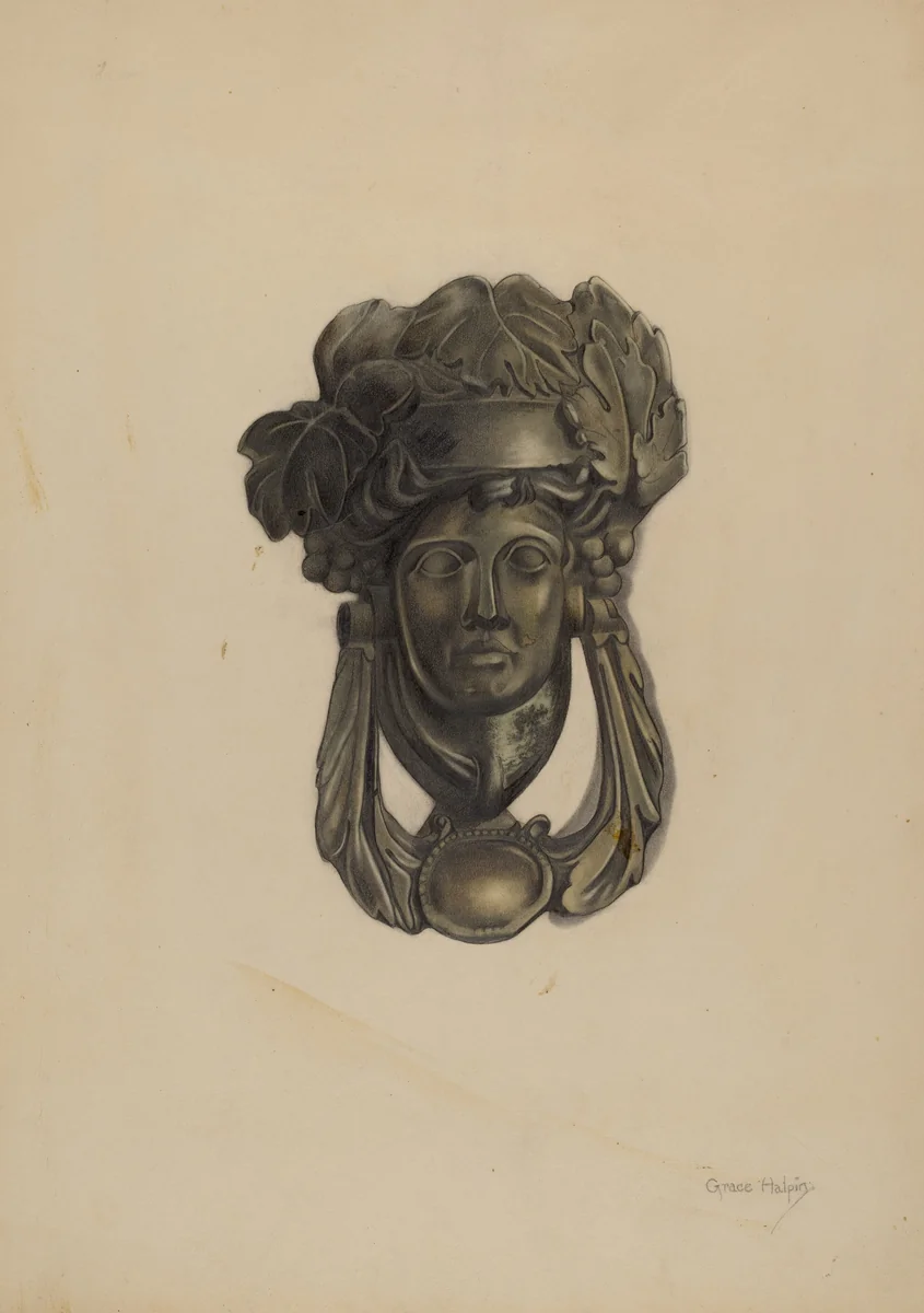 Door Knocker by Grace Halpin, index of american design, 1937
