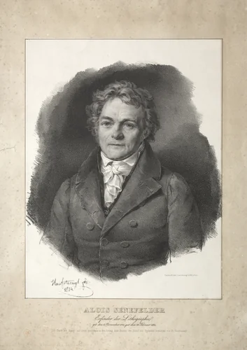 Aloys Senefelder by Franz Seraph Hanfstaengl, print, 1834