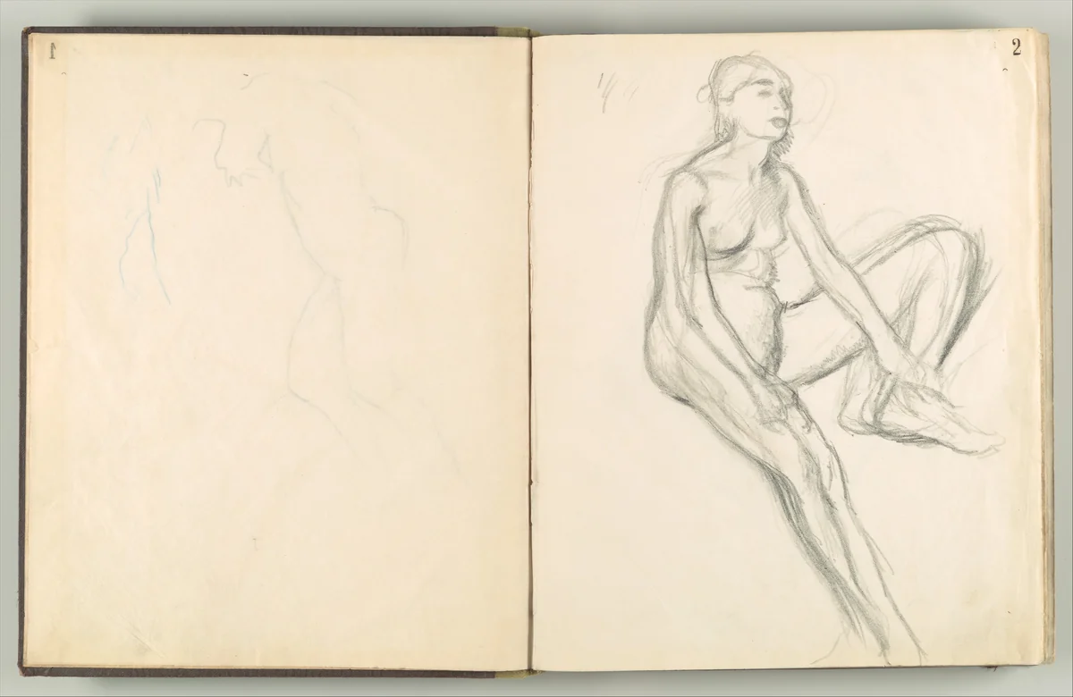 Album of Forty-five Figure Studies by Edgar Degas, book, 1877-1890