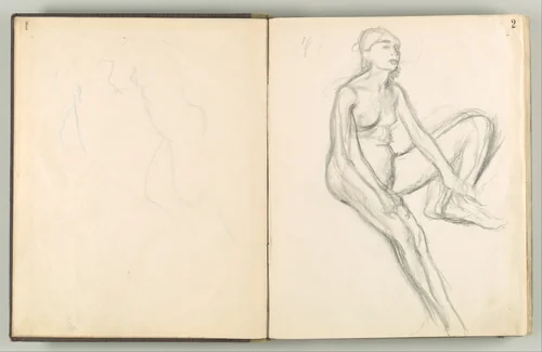 Album of Forty-five Figure Studies by Edgar Degas, book, 1877-1890